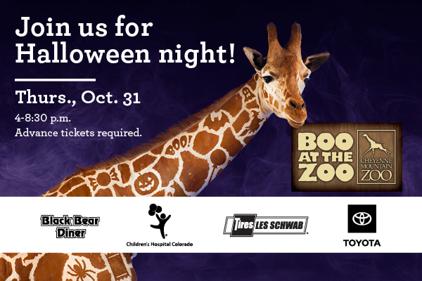 Boo at the Zoo Halloween night, join us Oct. 31, 2024.