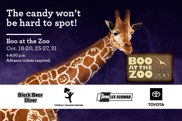 Join us for Boo at the Zoo October evenings 18-209, 25-27, & 31, 2024.