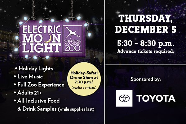 Join us for an adult only evening at Electric Moonlight, Thursday, December 5, 2024