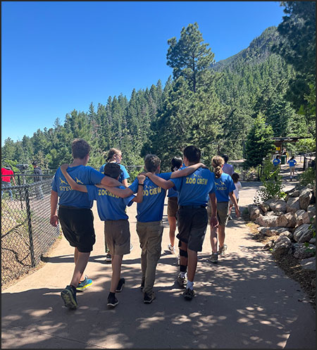 Teen Summer participants walking together