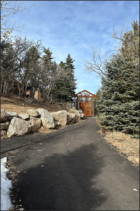 Front entry gate walk up area